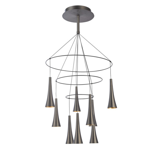 Pendant lamp Lux Luca – modern pendant lamp in coffee and steel