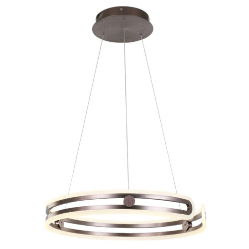 Pendant lamp Lux Kiara 80w – modern pendant lamp in coffee and steel
