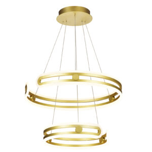 Pendant lamp Lux Kiara 120w – modern pendant lamp in gold and steel