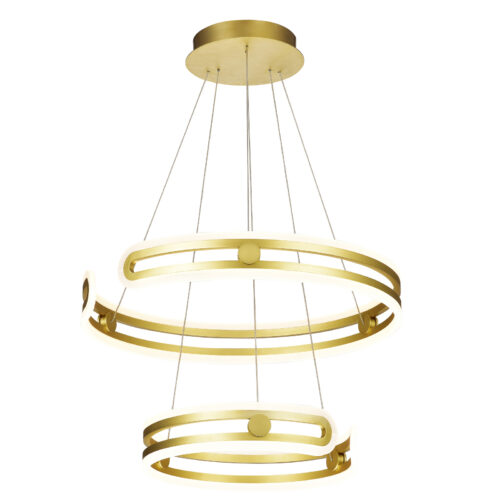 Pendant lamp Lux Kiara 120w – modern pendant lamp in gold and steel