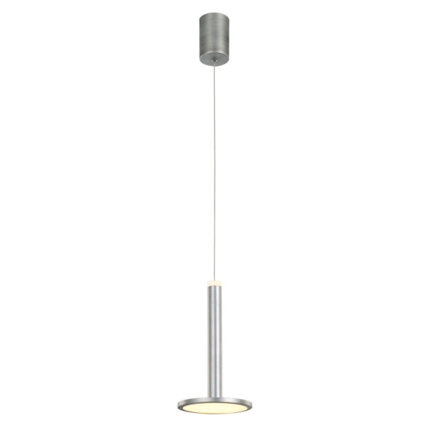 Pendant lamp Lux Oliver 12w – modern pendant lamp in satin nickel and steel