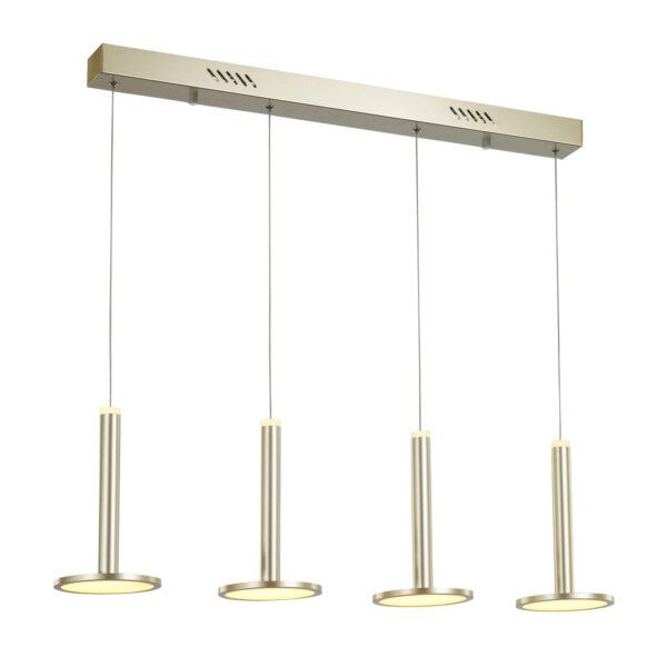 Pendant lamp Lux Oliver 48w – modern pendant lamp in gold and steel