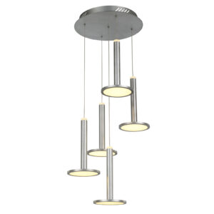 Pendant lamp Lux Oliver – modern pendant lamp in satin nickel and steel