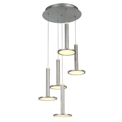 Pendant lamp Lux Oliver – modern pendant lamp in satin nickel and steel