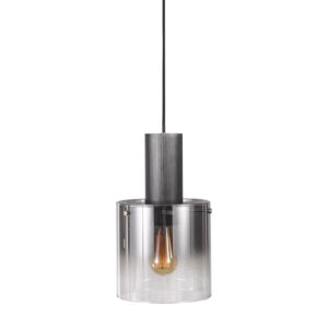 Pendant lamp Lux Javier – modern pendant lamp in smoked black and metal alloy