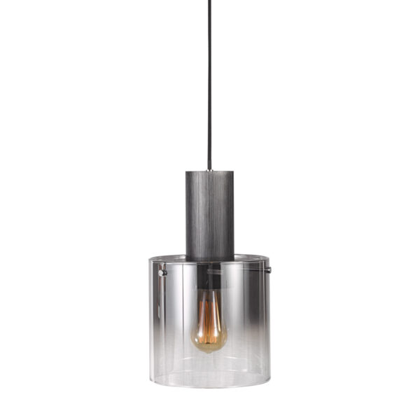 Pendant lamp Lux Javier – modern pendant lamp in smoked black and metal alloy