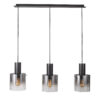 Pendant lamp Lux Javier – modern pendant lamp in smoked black and metal alloy