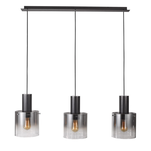 Pendant lamp Lux Javier – modern pendant lamp in smoked black and metal alloy