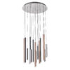 Pendant lamp Lux Reyna 64w – modern pendant lamp in chrome and steel