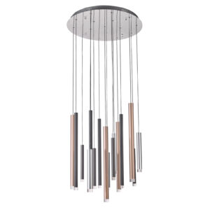 Pendant lamp Lux Reyna 64w – modern pendant lamp in chrome and steel