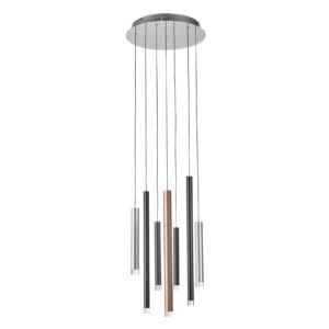 Pendant lamp Lux Reyna 28w – modern pendant lamp in chrome and steel