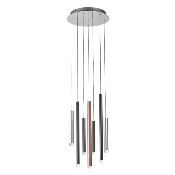 Pendant lamp Lux Reyna 28w – modern pendant lamp in chrome and steel