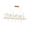 Pendant lamp Lux Provenza 132w – modern pendant lamp in gold and steel