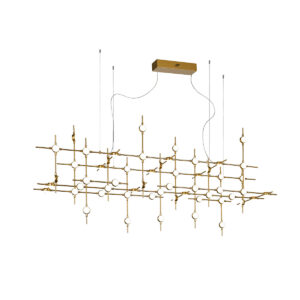 Pendant lamp Lux Provenza 132w – modern pendant lamp in gold and steel
