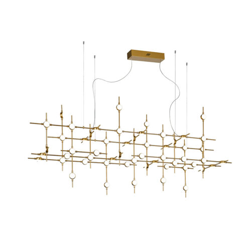 Pendant lamp Lux Provenza 132w – modern pendant lamp in gold and steel