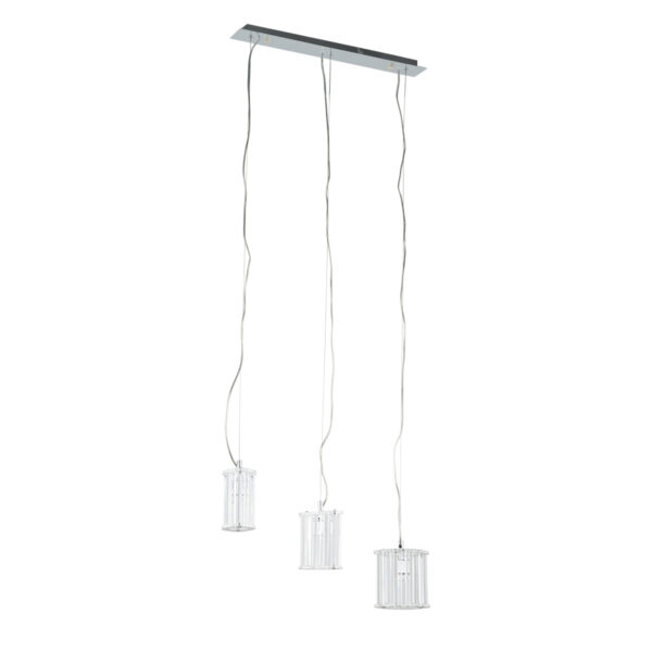 Pendant lamp Lux Crystal X – modern pendant lamp in chrome and metal alloy