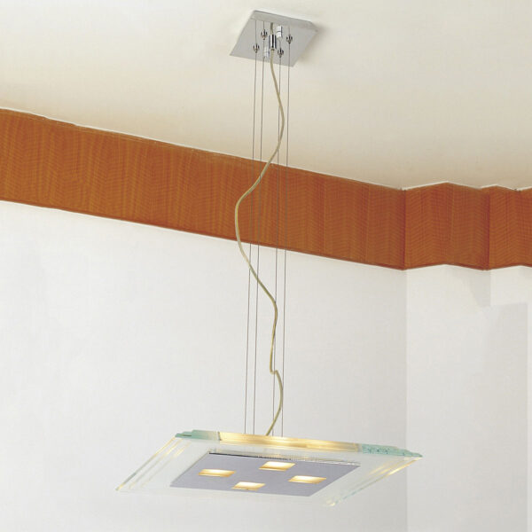 Pendant lamp Lux Pascal – modern pendant lamp in chrome and metal alloy