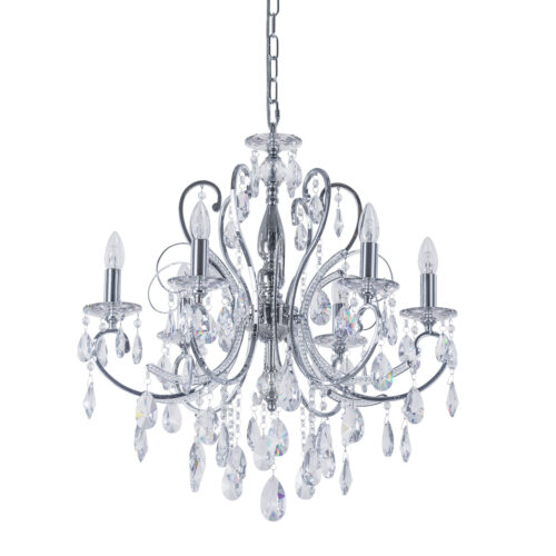 Chandelier Lux Barocco Chrome – luxury chandelier in chrome and metal alloy