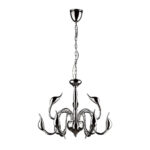 Chandelier Lux Swan – luxury chandelier in chrome and metal