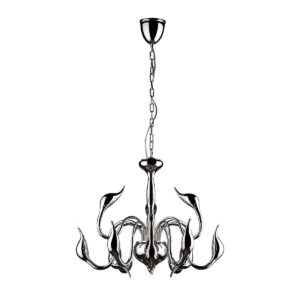 Chandelier Lux Swan – luxury chandelier in chrome and metal