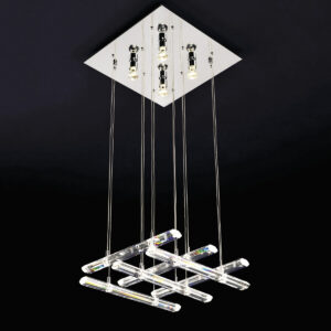 Pendant lamp Lux Diamond – modern pendant lamp in chrome and metal alloy