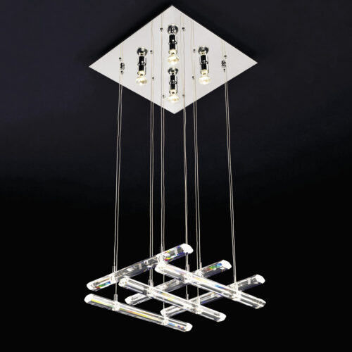 Pendant lamp Lux Diamond – modern pendant lamp in chrome and metal alloy