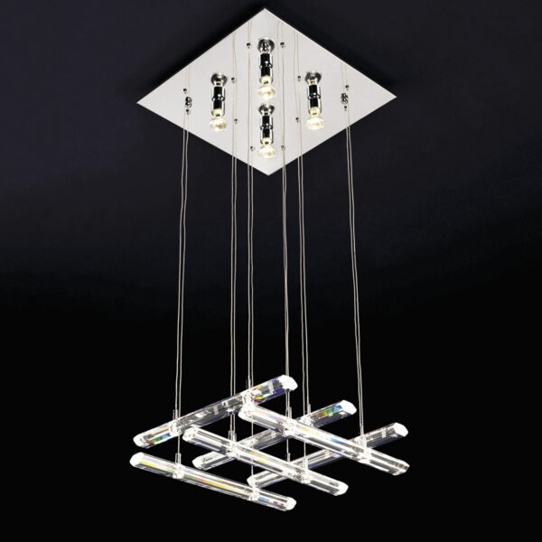 Pendant lamp Lux Diamond – modern pendant lamp in chrome and metal alloy