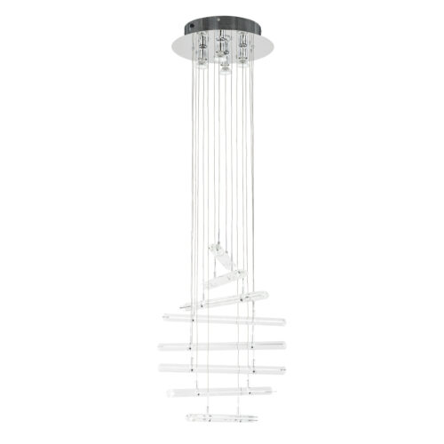 Pendant lamp Lux Spyro – modern pendant lamp in chrome and metal alloy