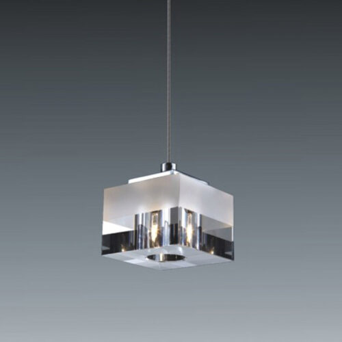 Pendant lamp Lux Cubric – modern pendant lamp in chrome and metal alloy