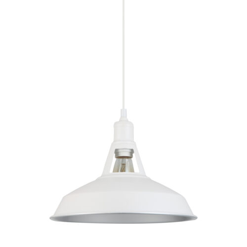 Pendant lamp Lux Freya 40w – modern pendant lamp in white and steel