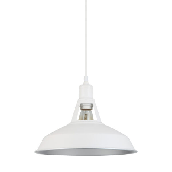 Pendant lamp Lux Freya 40w – modern pendant lamp in white and steel