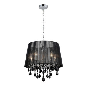 Pendant lamp Lux Cornelia – modern pendant lamp in black chrome and metal