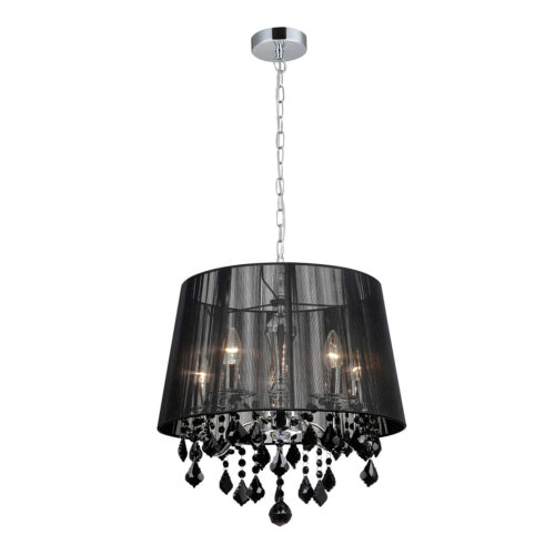 Pendant lamp Lux Cornelia – modern pendant lamp in black chrome and metal