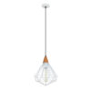 Pendant lamp Lux Maelle White – modern pendant lamp in white and steel