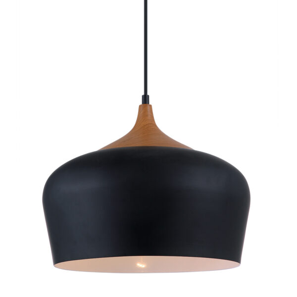 Pendant lamp Lux Britta 60w – modern pendant lamp in black and steel
