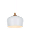 Pendant lamp Lux Britta – modern pendant lamp in white and steel