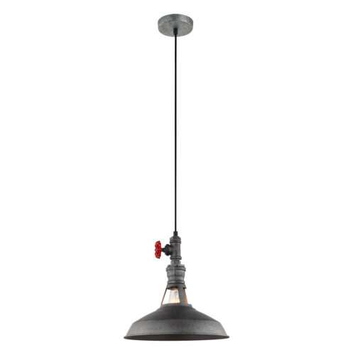 Pendant lamp Lux Garibaldo – modern pendant lamp in grey and steel