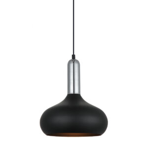 Pendant lamp Lux Quesmo – modern pendant lamp in black and steel
