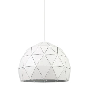 Pendant lamp Lux Harley – modern pendant lamp in white and steel