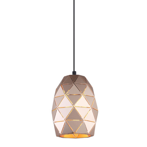 Pendant lamp Lux Harley – modern pendant lamp in champagne gold and steel