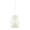 Pendant lamp Lux Harley – modern pendant lamp in white and steel