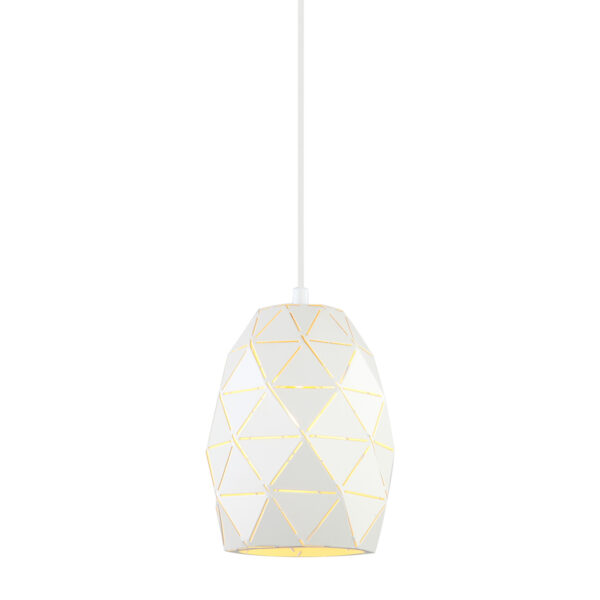 Pendant lamp Lux Harley – modern pendant lamp in white and steel