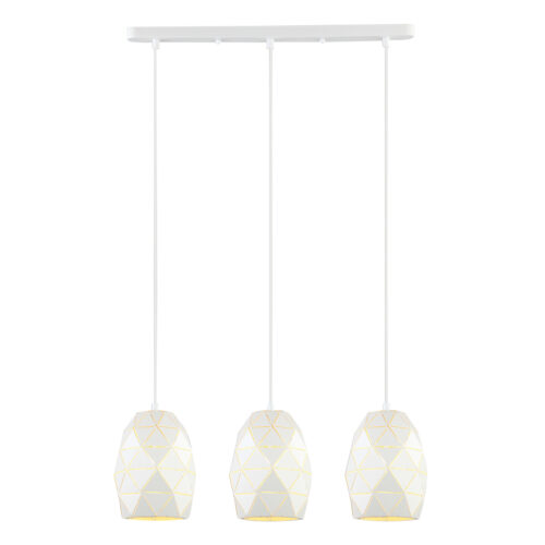 Pendant lamp Lux Harley – modern pendant lamp in white and steel