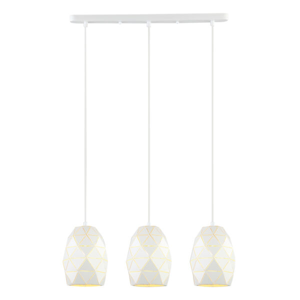 Pendant lamp Lux Harley – modern pendant lamp in white and steel