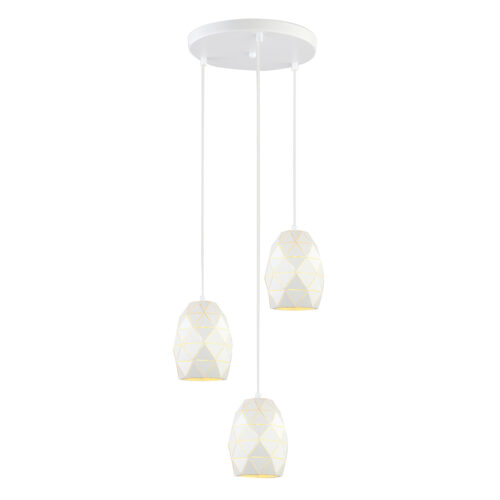 Pendant lamp Lux Harley – modern pendant lamp in white and steel