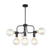 Pendant lamp Lux Kristy – modern pendant lamp in black and steel