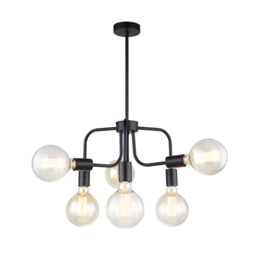 Pendant lamp Lux Kristy – modern pendant lamp in black and steel