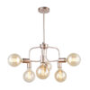 Pendant lamp Lux Kristy 60w – modern pendant lamp in gold and steel