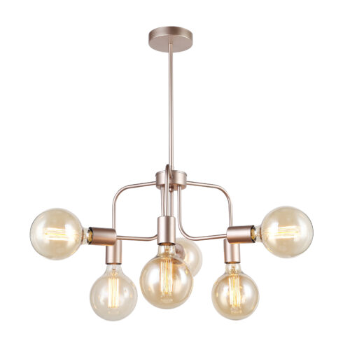 Pendant lamp Lux Kristy 60w – modern pendant lamp in gold and steel