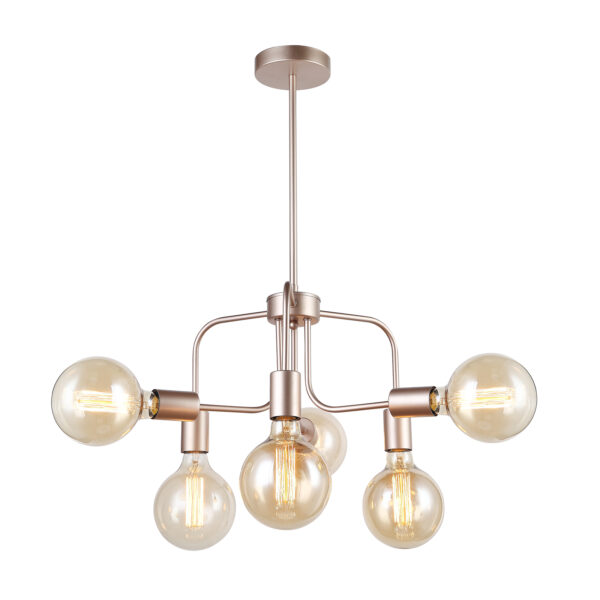 Pendant lamp Lux Kristy 60w – modern pendant lamp in gold and steel